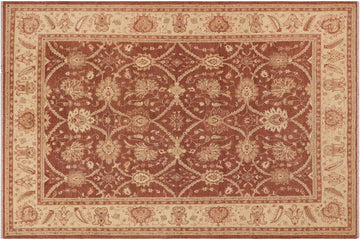handmade Traditional Kafkaz Chobi Ziegler Red Beige Hand Knotted RECTANGLE 100% WOOL area rug 9 x 12